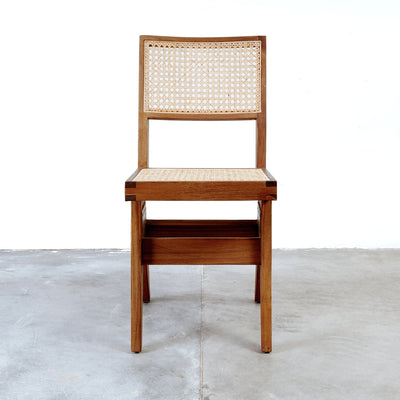 Jeanneret Dining Side Chair-France & Son-FL1318NTRL-Dining ChairsSingle-Natural-3-France and Son