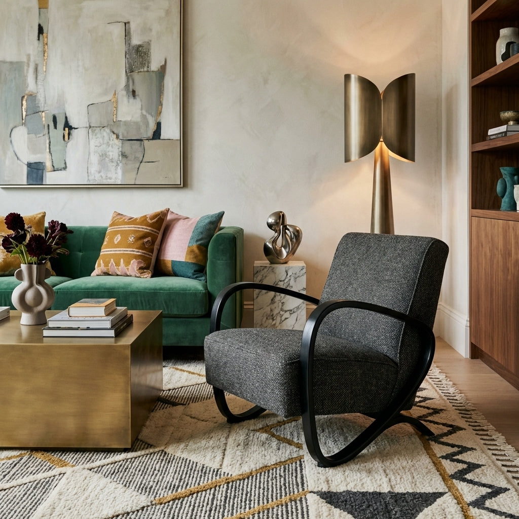 Halabala Lounge Chair - Grey