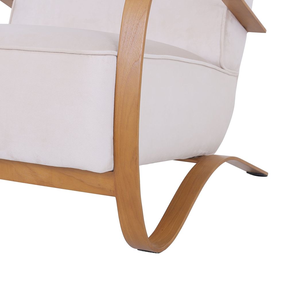 Halabala Lounge Chair - Off White Velvet