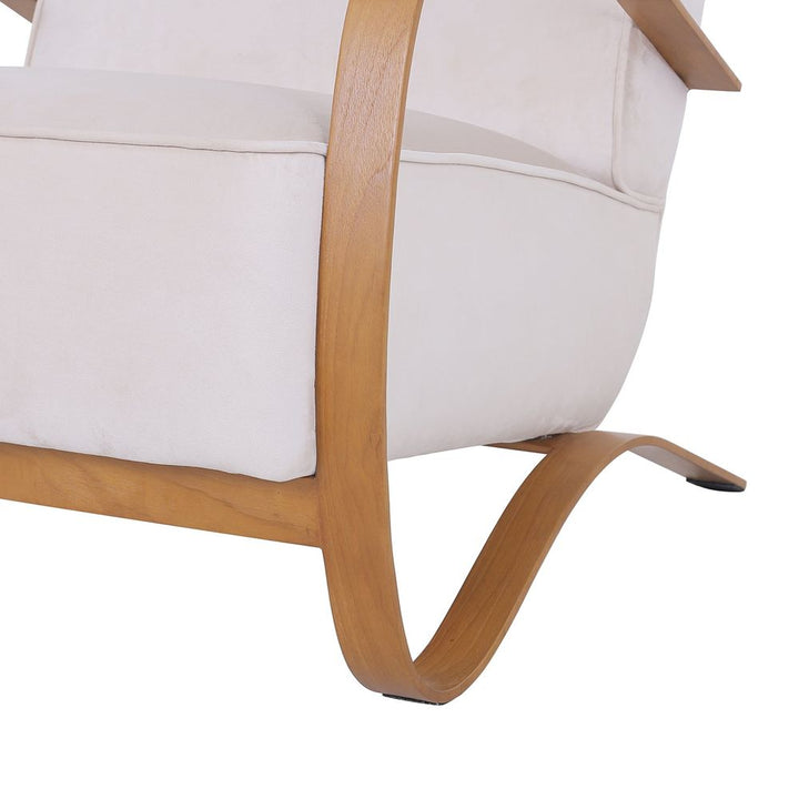 Halabala Lounge Chair - Off White Velvet