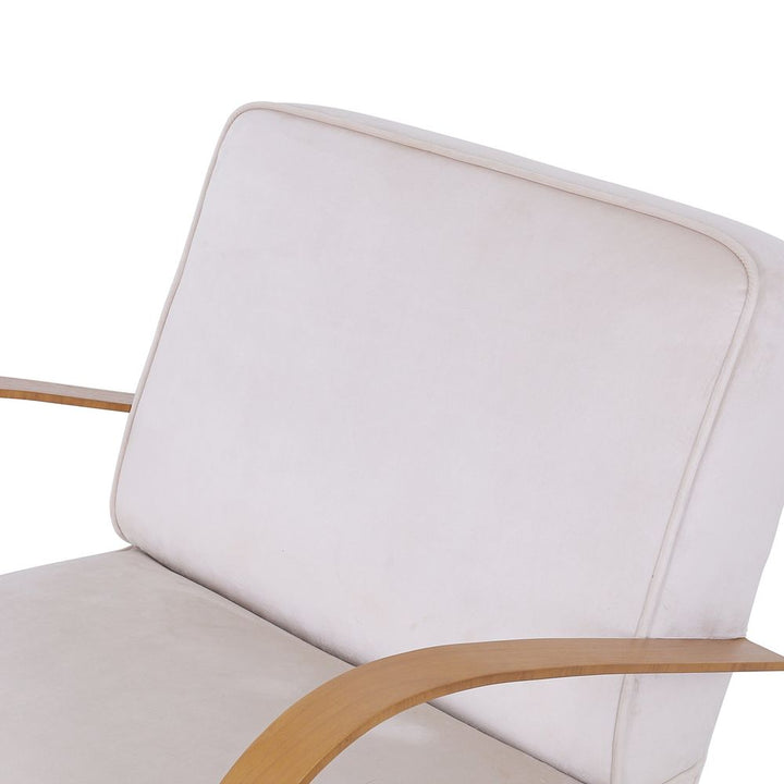 Halabala Lounge Chair - Off White Velvet