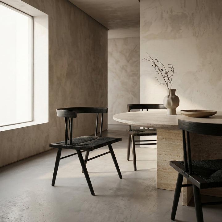 Naka Teak Chair - Black, Large