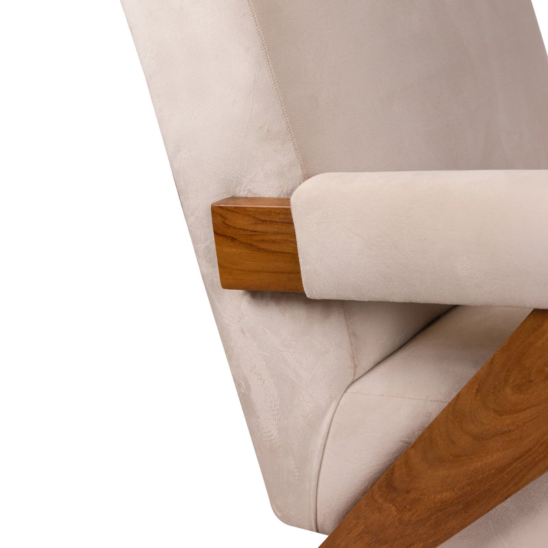 Jeanneret Upholstered Lounge Chair-France & Son-FL1322BGE-Lounge ChairsOff-White Fabric-18-France and Son