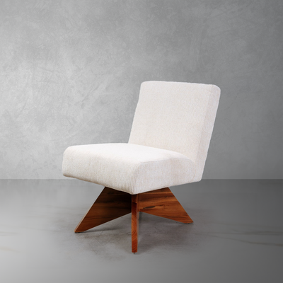 Jeanneret X Base Slipper Chair-France & Son-FL1329BGENEW-Lounge Chairs-1-France and Son