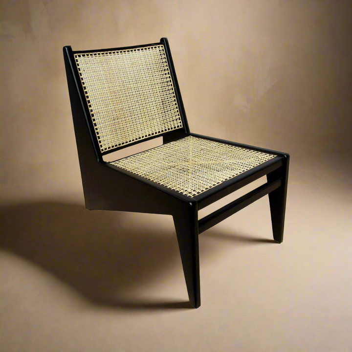 Rental Jeanneret Kangaroo Armless Lounge Chair with Hand Caned Seat - Rental Price/Week
