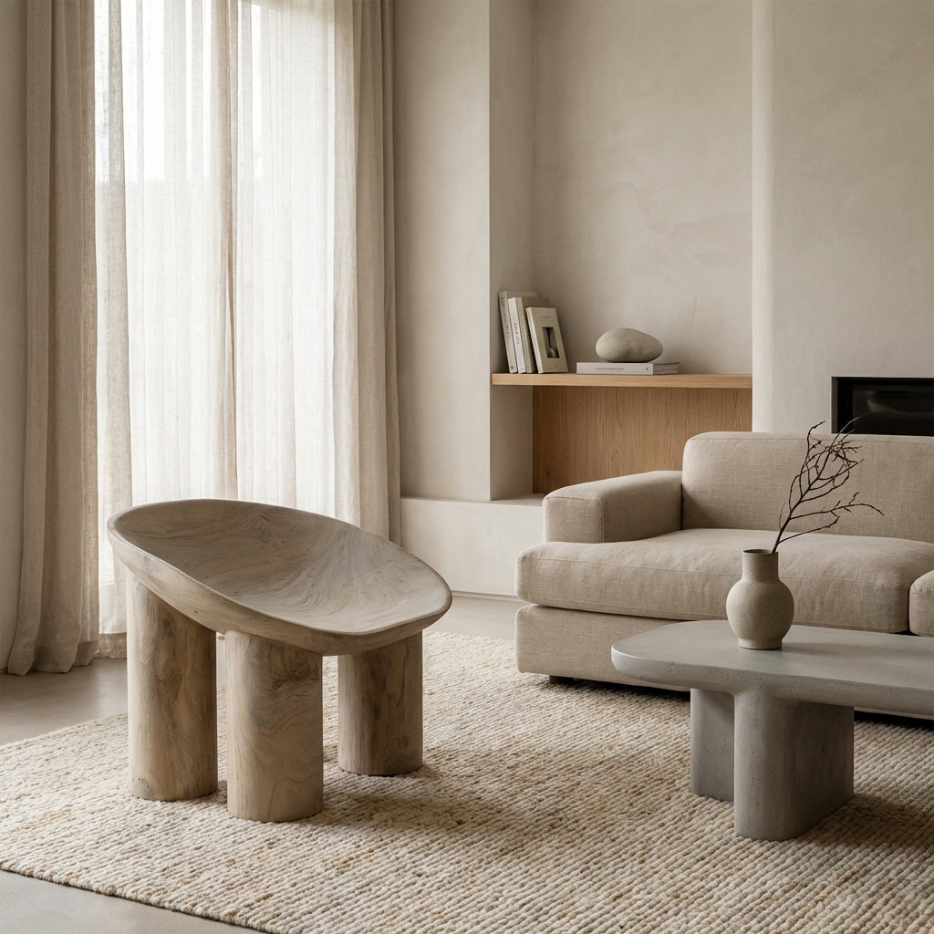 Chunk Chair - Whitewashed Teak
