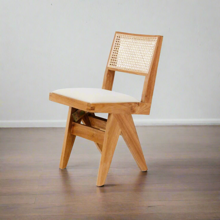 Jeanneret Dining Side Chair with Seat Pad