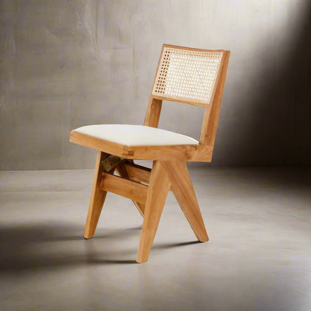 Jeanneret Dining Side Chair with Seat Pad - Rental Price/Week