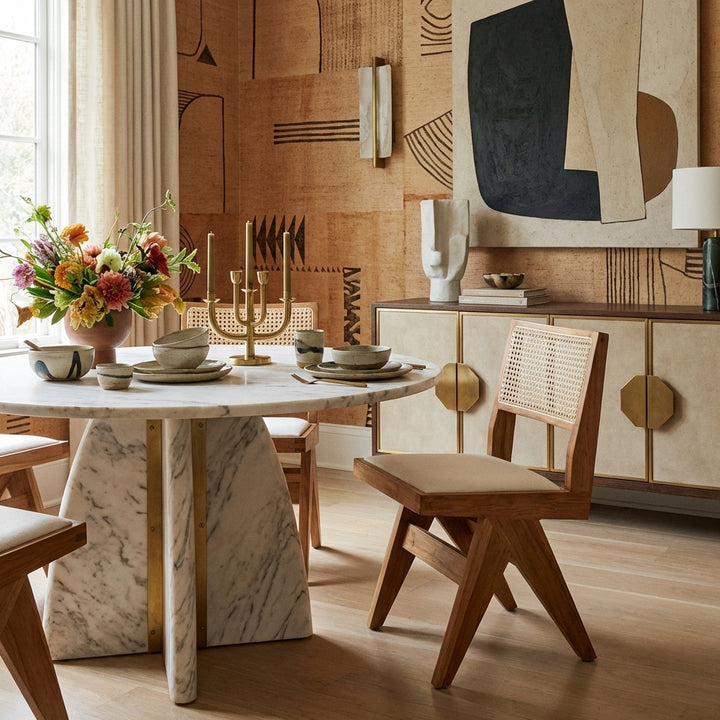 Jeanneret Dining Side Chair with Seat Pad