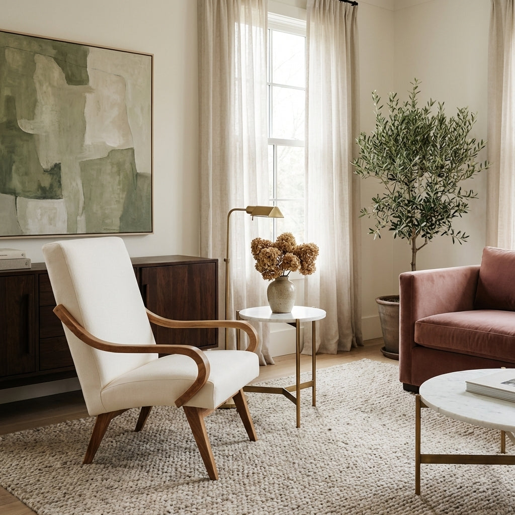 Claudine Lounge Chair - Beige