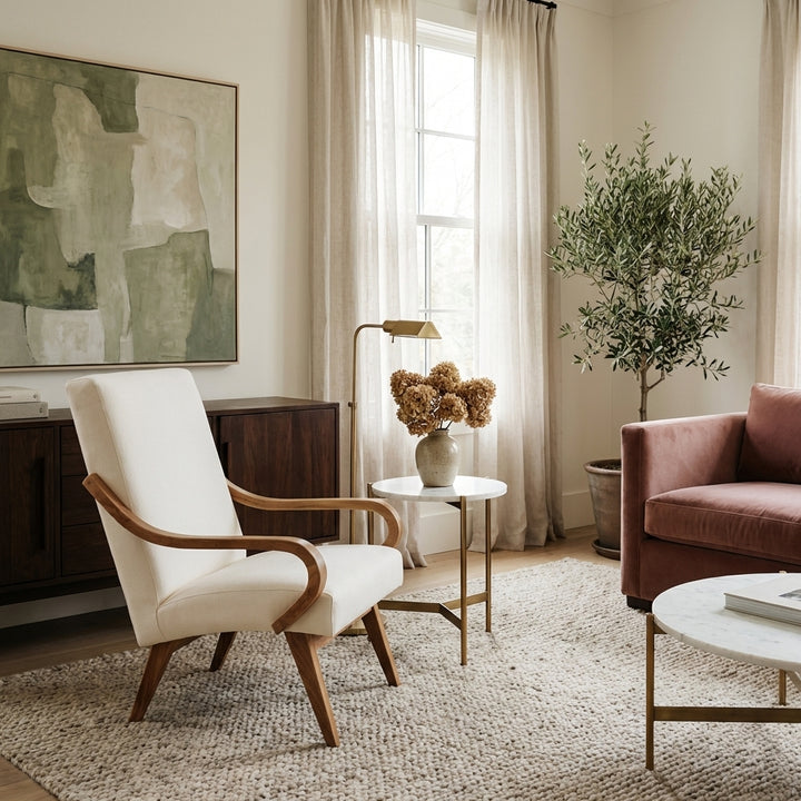 Claudine Lounge Chair - Beige
