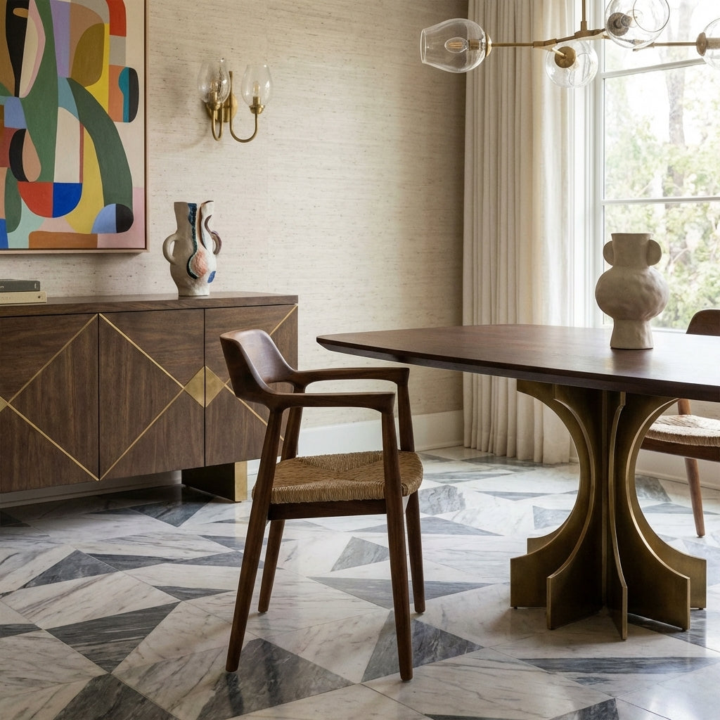 Pavels Woven Seat Dining Chair