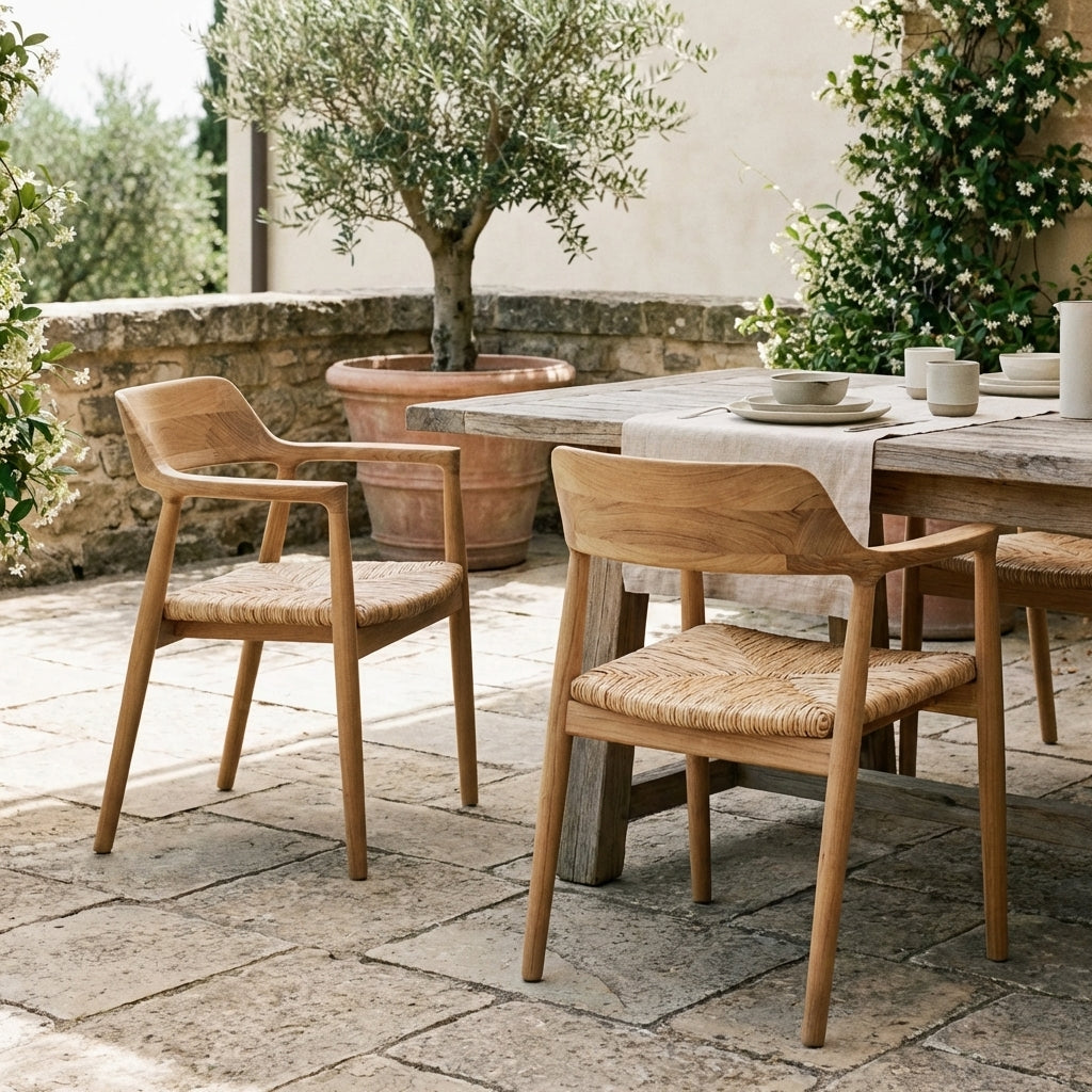 Perriand Teak Outdoor Dining Chair