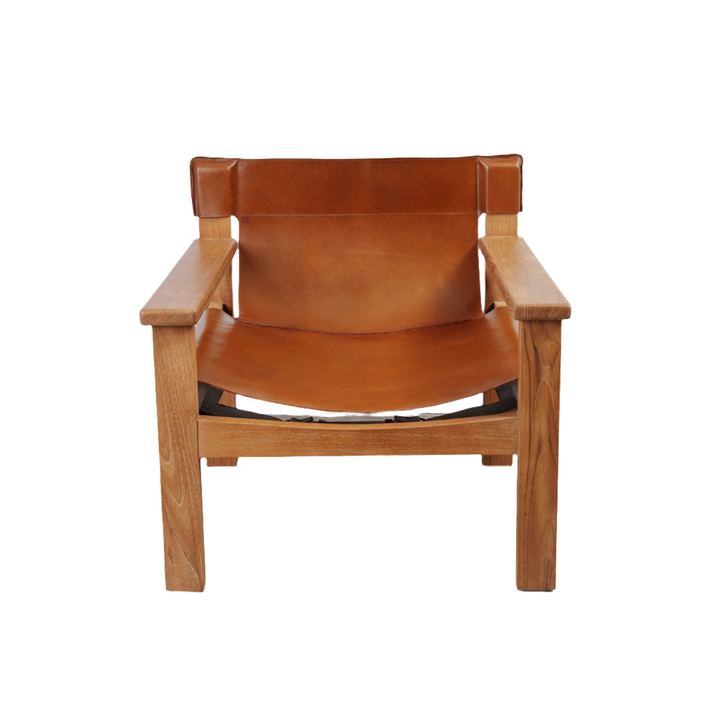 Santiago Leather Sling Lounge Chair