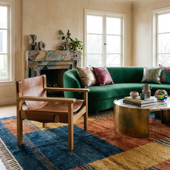 Santiago Leather Sling Lounge Chair