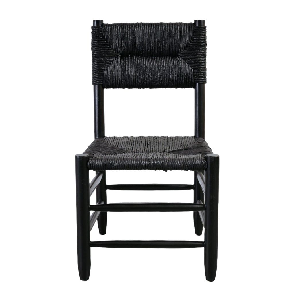 Charlotte Perriand Dordogne Dining Chair-France & Son-FL1365BKBK-Dining ChairsBlack and Black-10-France and Son