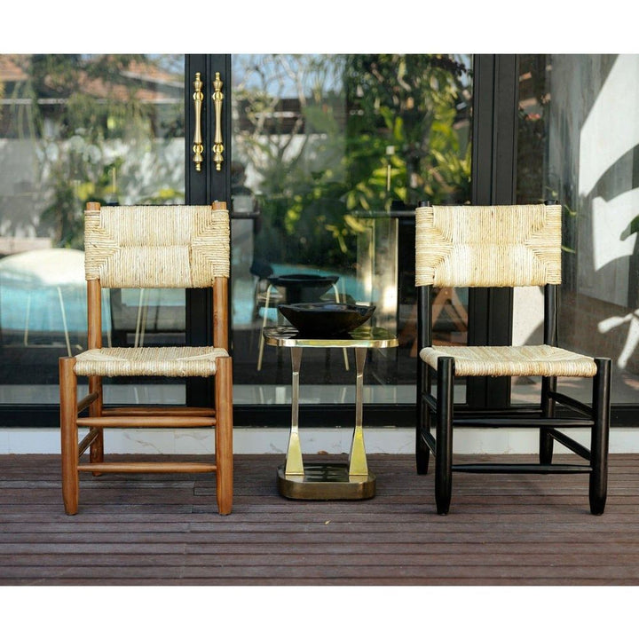 Perriand Dordogne Dining Chair-France & Son-FL1365BLK-Dining ChairsBlack and Natural-11-France and Son