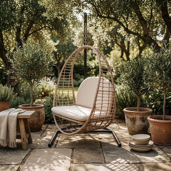 Bohemian Rattan Hanging Chair