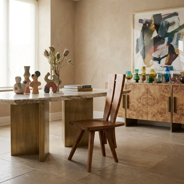 Brutalist Teak Side Chair