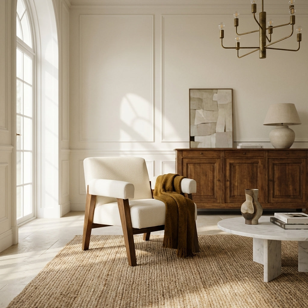 Pierre Jeanneret Advocate Upholstered Lounge Chair