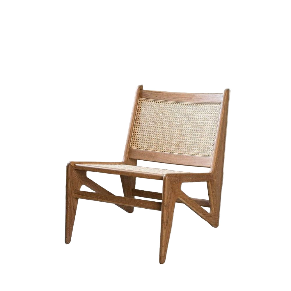 Jeanneret Kangaroo Lounge Chair with Cutout-France & Son-FL1390NTRL-Lounge ChairsTeak-3-France and Son