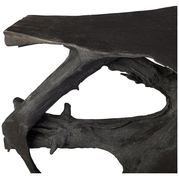 Organic Teak Console Table - Burnt Black-France & Son-FL1413BLK-Console TablesBlack-2-France and Son