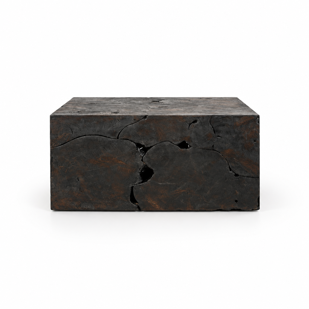 Teak Wood Organic Coffee Table - 31" Square