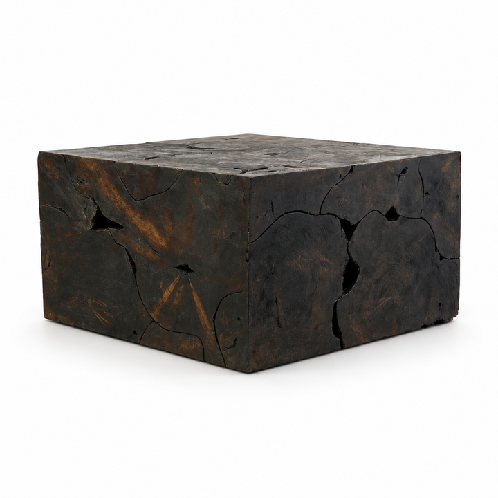 Teak Wood Organic Coffee Table - 31" Square