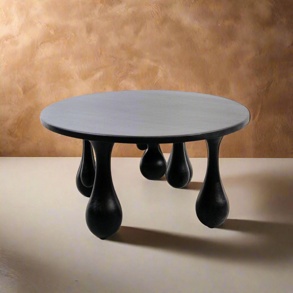 Drip Drop Coffee Table - Round-France & Son-FL1462BLK-Coffee Tables-5-France and Son