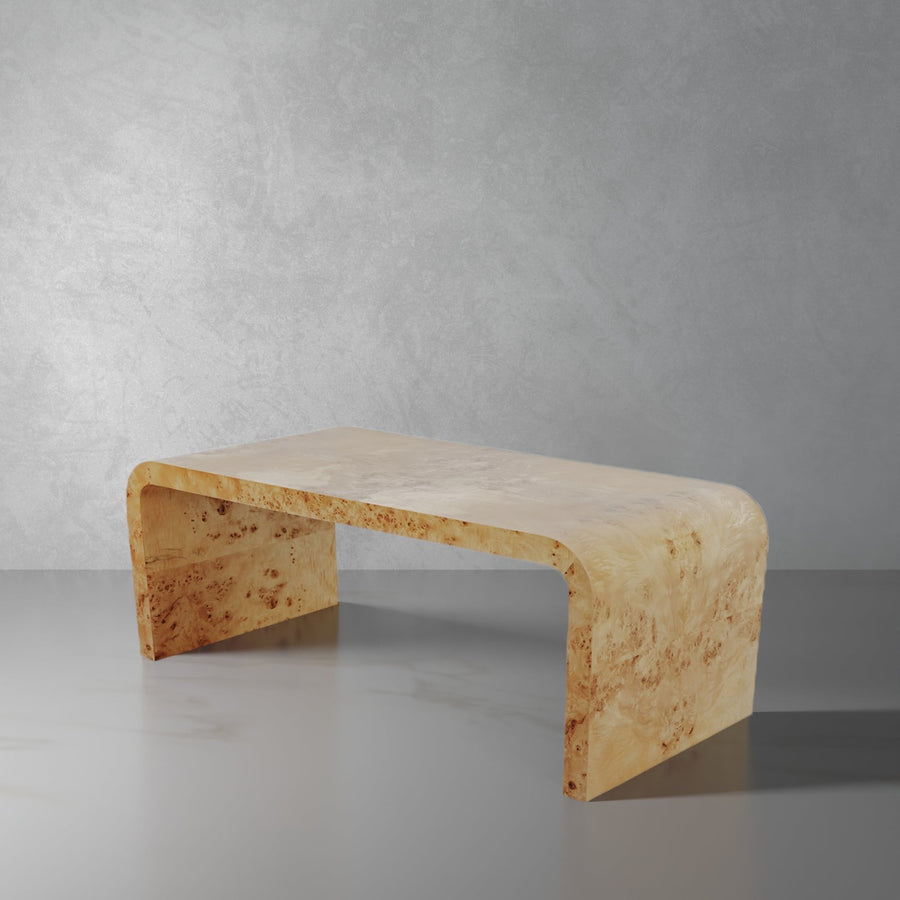 Nerthus Burl Waterfall Coffee Table-France & Son-FL1479-Coffee Tables-1-France and Son