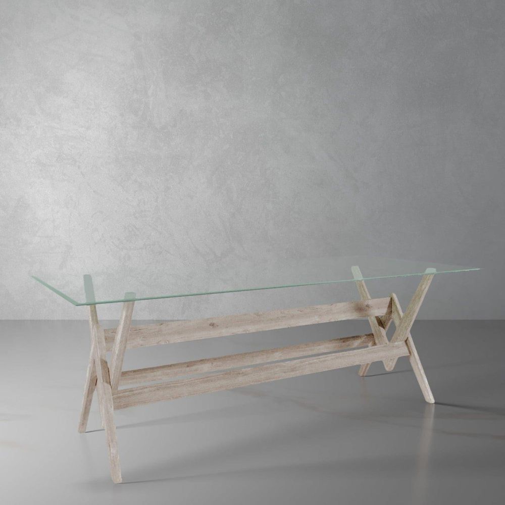 Jeanneret Dining Table - Large-France & Son-FL1491BASE-NTRL-Dining TablesNatural Base-1-France and Son