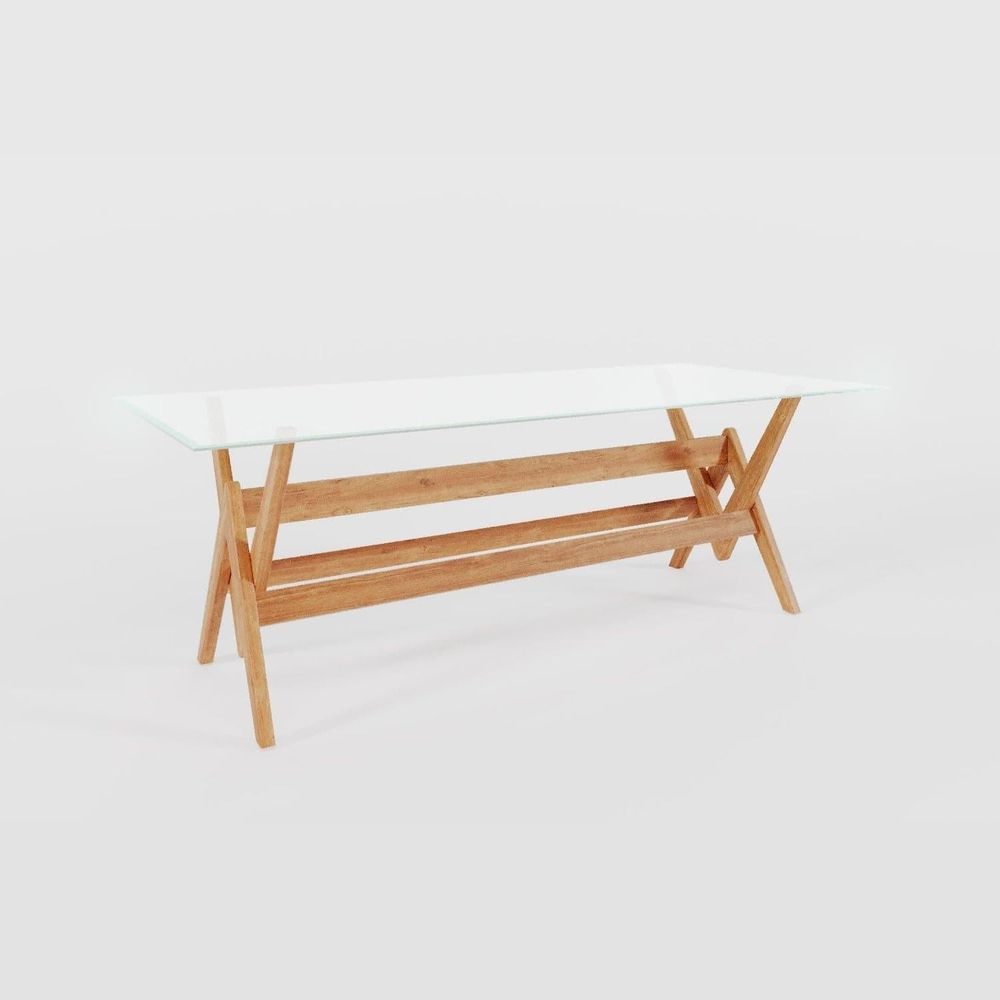 Jeanneret Dining Table - Large-France & Son-FL1491BASE-NTRL-Dining TablesNatural Base-4-France and Son