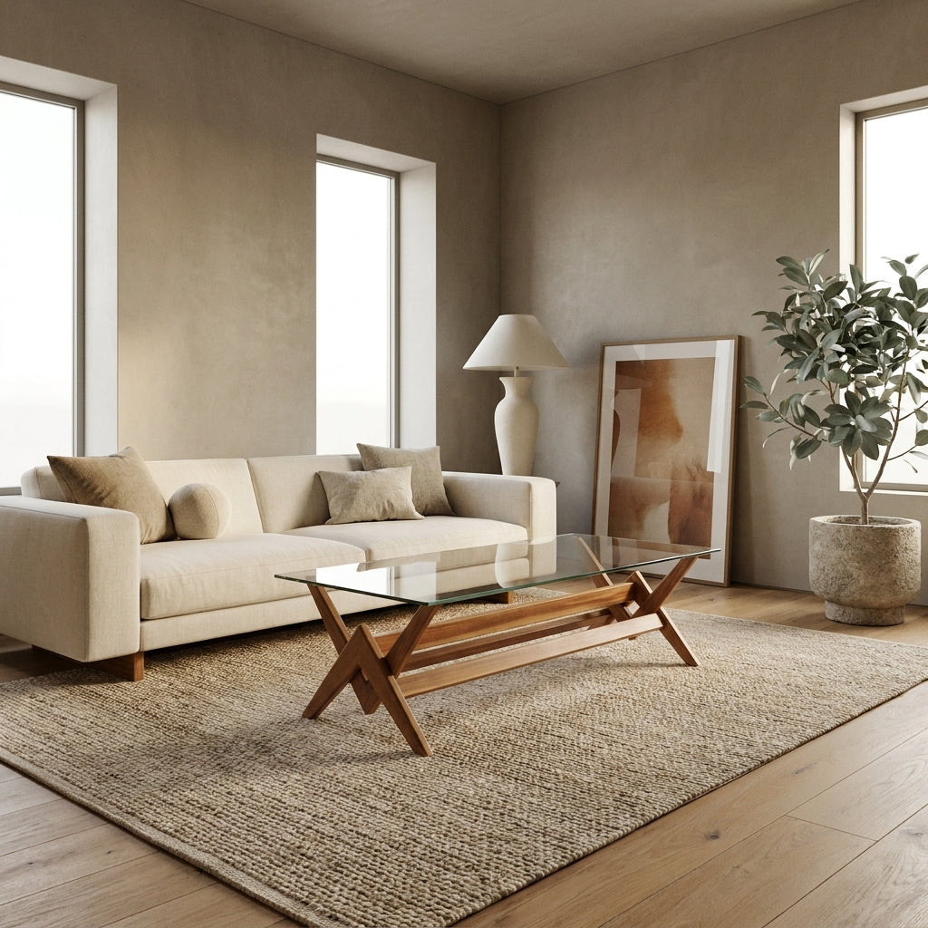Jeanneret Glass Coffee Table - Rectangle