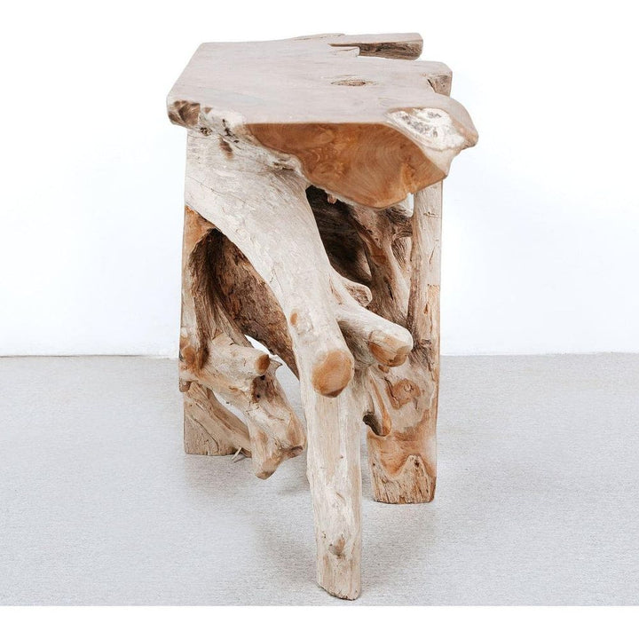 Organic Teak Console Table - Burnt Black-France & Son-FL1413BLK-Console TablesBlack-7-France and Son