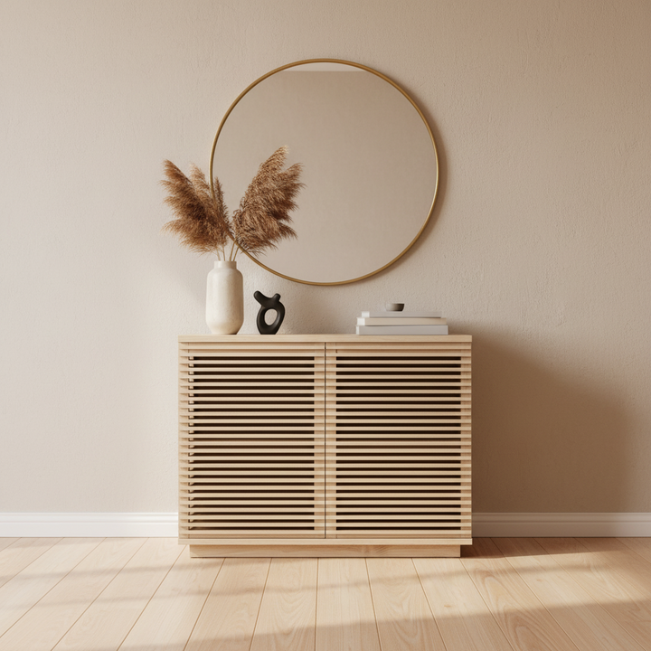 Jensen Slatted Teak Cabinet - Slim
