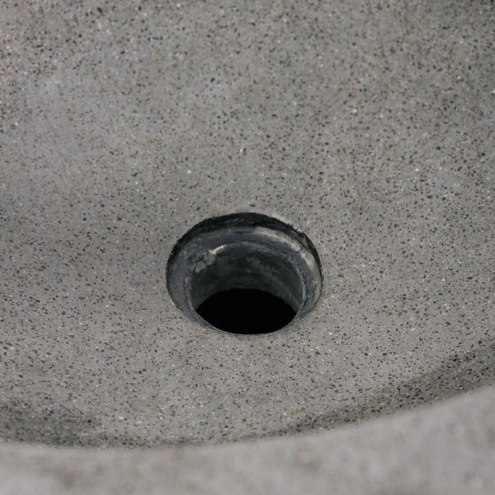 Alani Stone Pedestal Sink-France & Son-FL1605GREY-Bathroom Sinks-6-France and Son