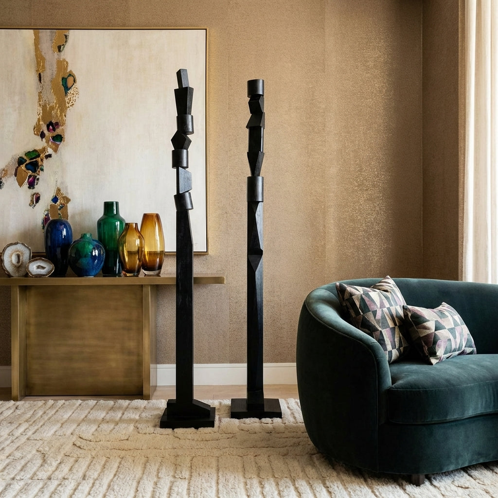 Totem Sculptures - Pair of 2