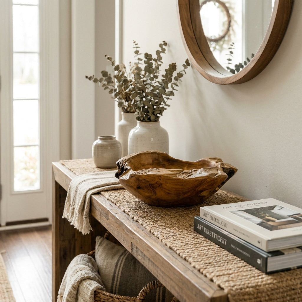 Organic Modern Teak Bowl