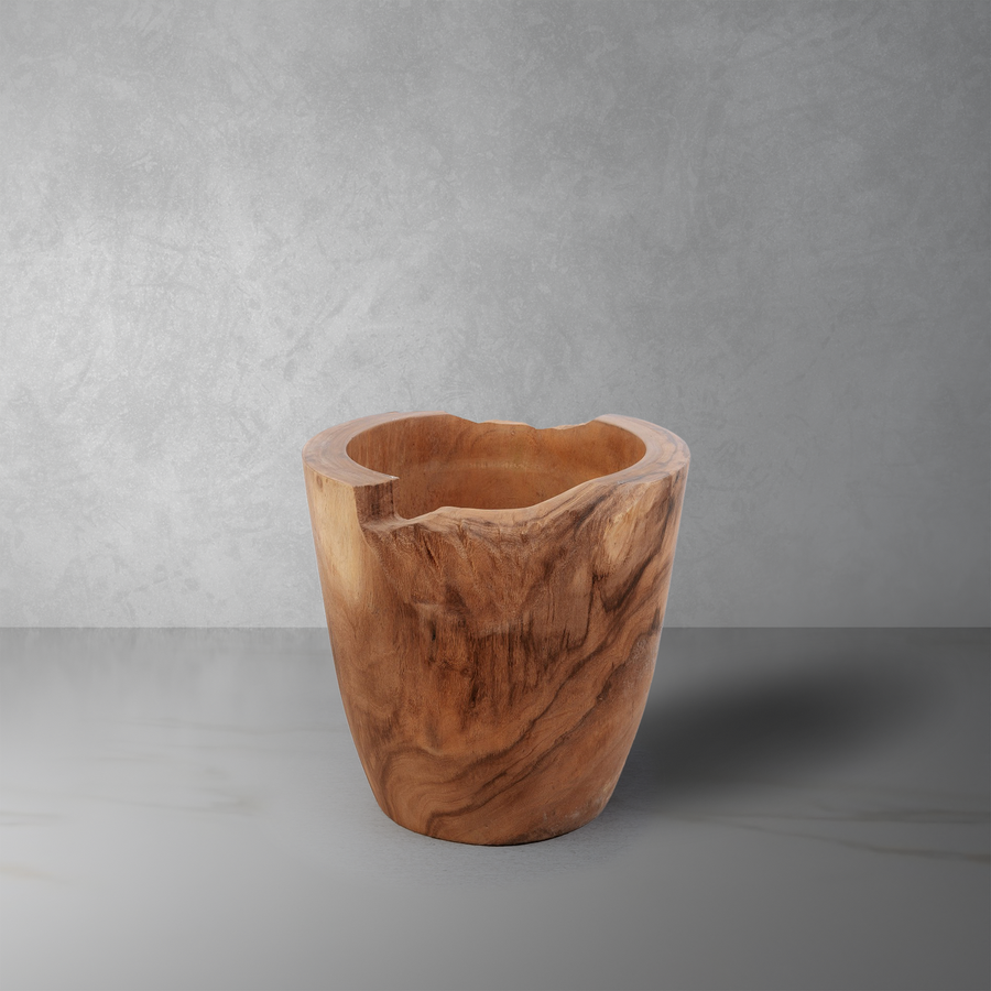 Antigonus Teak Wood Vase-France & Son-FL9044-Vases-1-France and Son