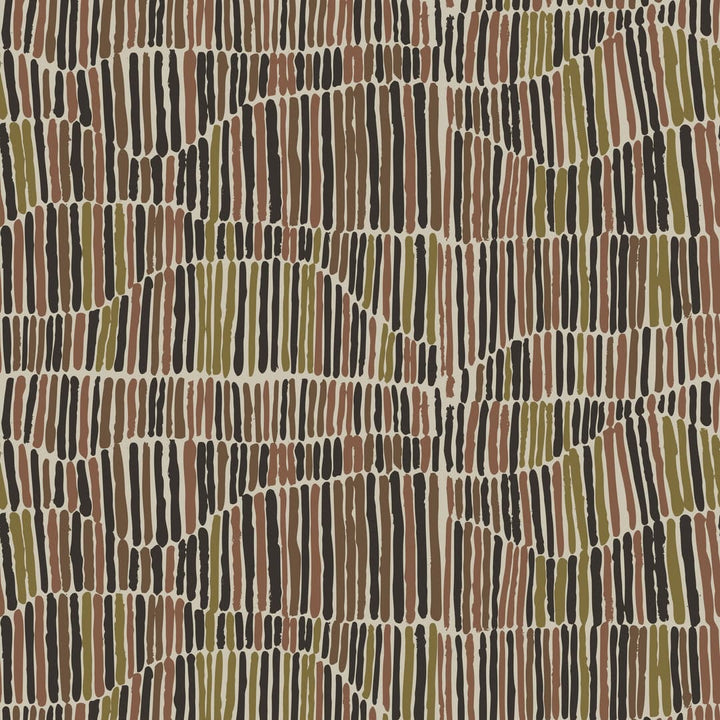 Jamaican Waves Wallpaper-Mitchell Black-MITCHB-WCFM10-OC-PM-10-Wall PaperPatterns Olive Cocoa-Premium Matte Paper-10-France and Son