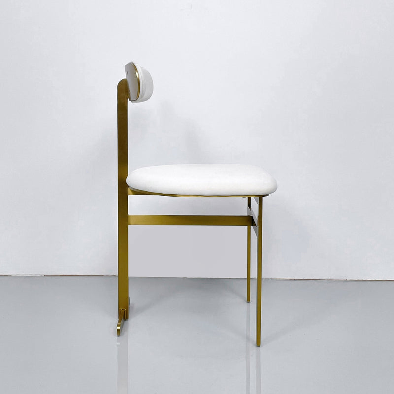 Yabu Dining Chair-France & Son-FMC004BGEGLD-Dining Chairs-2-France and Son