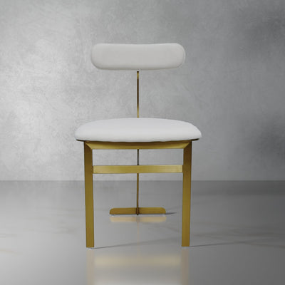 Yabu Dining Chair-France & Son-FMC004BGEGLD-Dining Chairs-1-France and Son