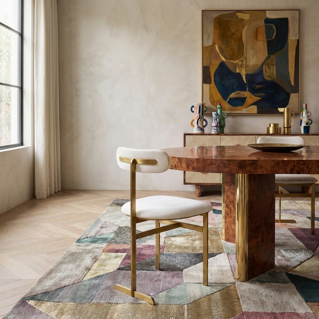 Pill Dining Chair with Upholstered Seat