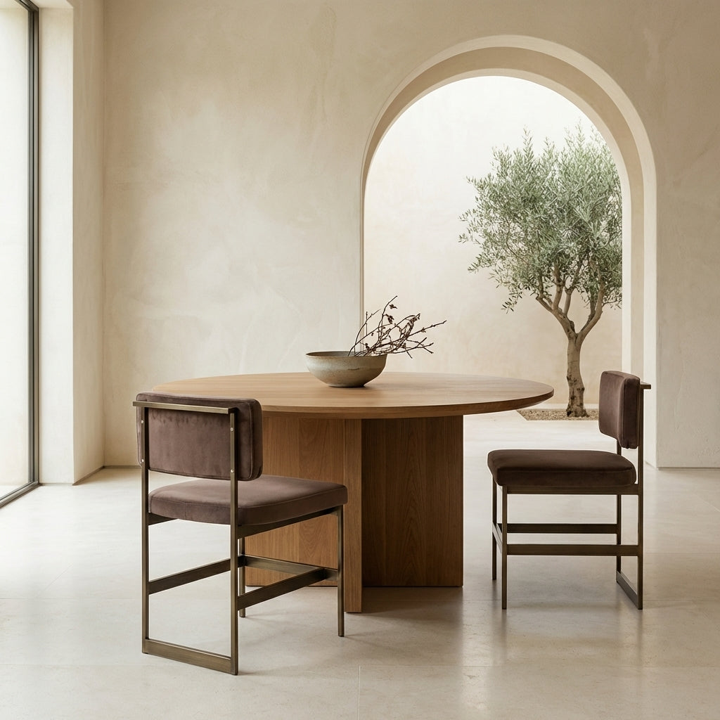 Baylor Dining Chair with Brushed Bronze Frame