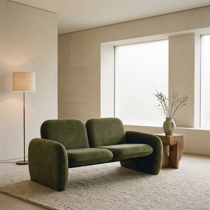 Tablet Two Seater Sofa - Olive Green