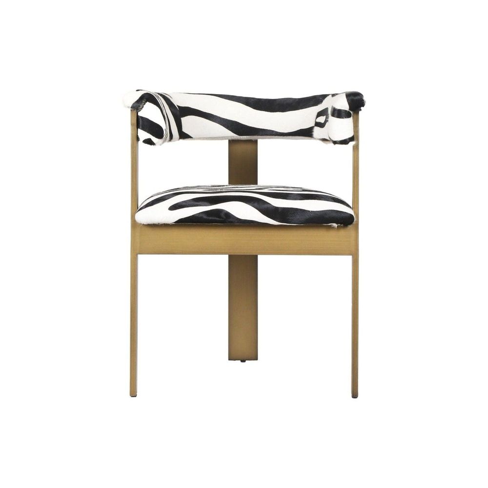 Rental Dearcy Dining Chair With Zebra Hide - Rental Price/Week