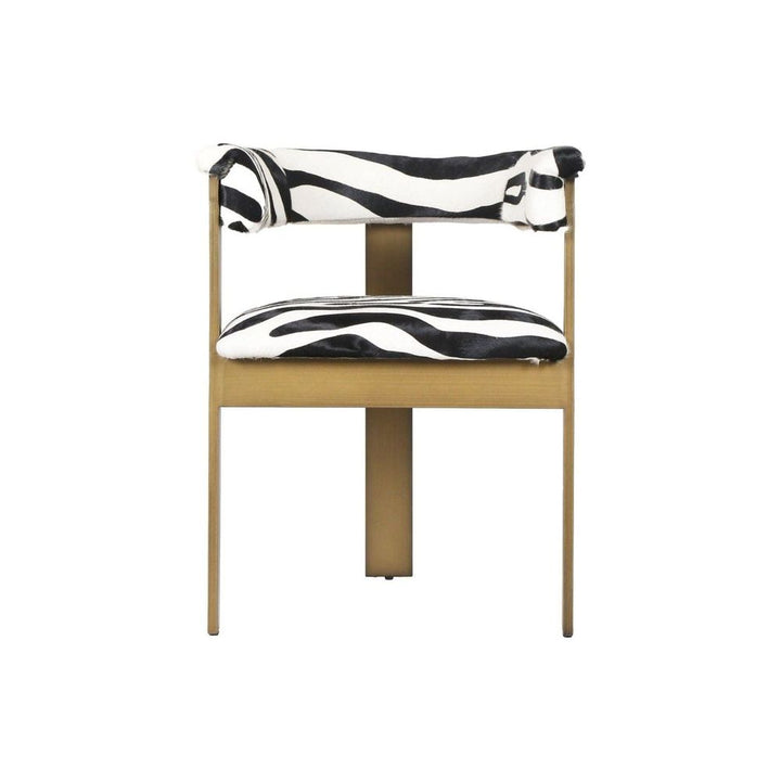 Rental Dearcy Dining Chair With Zebra Hide - Rental Price/Week