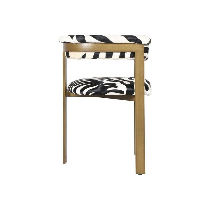 Rental Dearcy Dining Chair With Zebra Hide - Rental Price/Week