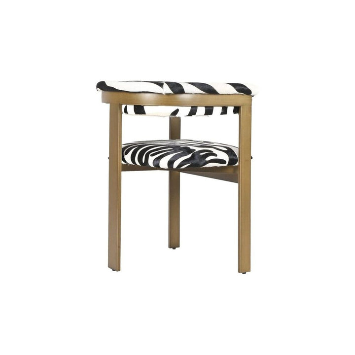 Rental Dearcy Dining Chair With Zebra Hide - Rental Price/Week