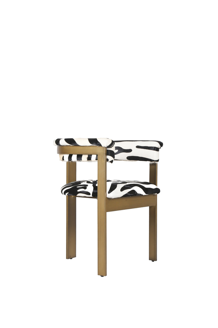 Dearcy Dining Chair With Zebra Hide